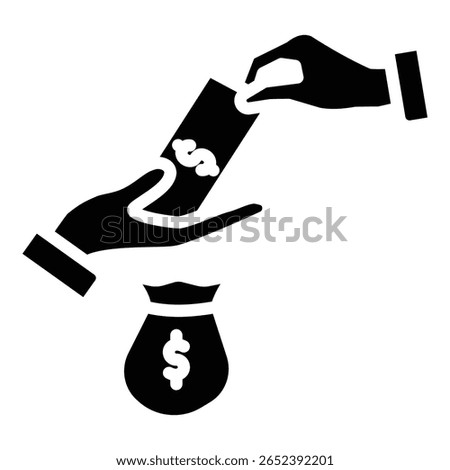 Bribery Icon Bold Style For Various Design Purposes