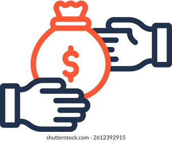 Bribery Icon Color Line Vector Illustration