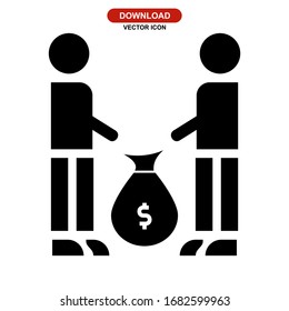 bribery icon or logo isolated sign symbol vector illustration - high quality black style vector icons
