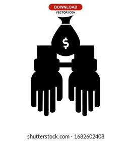 bribery icon or logo isolated sign symbol vector illustration - high quality black style vector icons
