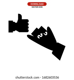 bribery icon or logo isolated sign symbol vector illustration. high quality black style vector icons.
