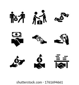 bribery  icon or logo isolated sign symbol vector illustration - Collection of high quality black style vector icons
