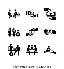 bribery  icon or logo isolated sign symbol vector illustration - Collection of high quality black style vector icons
