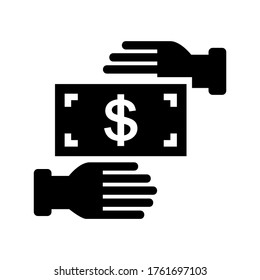 icono de soborno o logotipo símbolo de signo aislado ilustración vectorial - iconos vectoriales de estilo negro de alta calidad
