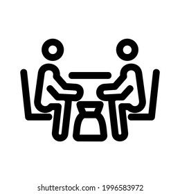 icono de soborno o logotipo símbolo de signo aislado ilustración vectorial - iconos vectoriales de estilo negro de alta calidad
