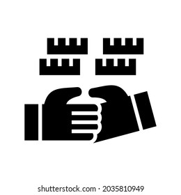 icono de soborno o logotipo símbolo de signo aislado ilustración vectorial - iconos vectoriales de estilo negro de alta calidad
