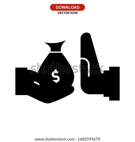 bribery icon or logo isolated sign symbol vector illustration - high quality black style vector icons
