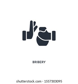 bribery icon. simple element illustration. isolated trendy filled bribery icon on white background. can be used for web, mobile, ui.