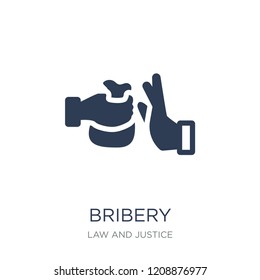 Bribery icon. Trendy flat vector Bribery icon on white background from law and justice collection, vector illustration can be use for web and mobile, eps10
