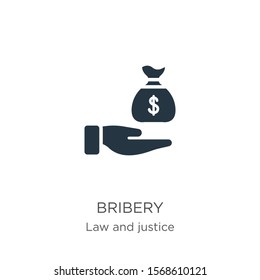 Bribery icon vector. Trendy flat bribery icon from law and justice collection isolated on white background. Vector illustration can be used for web and mobile graphic design, logo, eps10