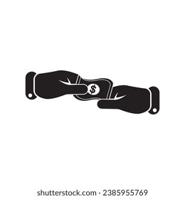 Icono de logotipo de soborno - diseño de ilustración de vector.