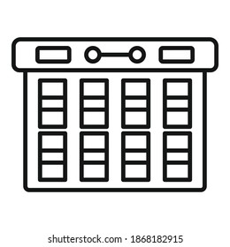 Bribery money case icon. Outline bribery money case vector icon for web design isolated on white background