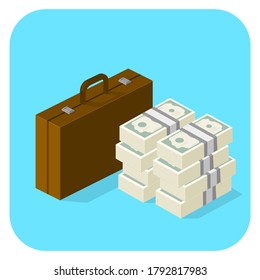 Bribery and Money Laundering icon - Vector Illustration