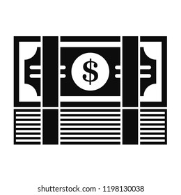 Bribery money stack icon. Simple illustration of bribery money stack vector icon for web design isolated on white background