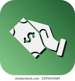 Bribery Vector Glyph Gradient Background Icon For Personal And Commercial Use.
