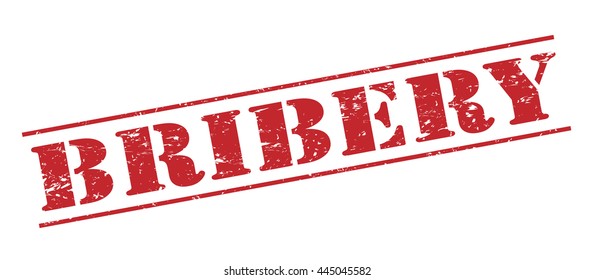 bribery vector stamp on white background