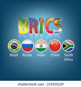 BRIC. Countries Buttons. Brazil. Russia. India. China. South Africa.