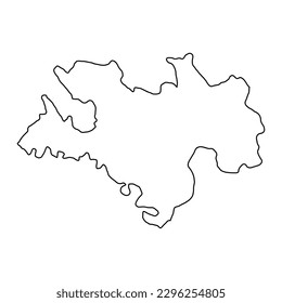 Briceni District map, province of Moldova. Vector illustration.