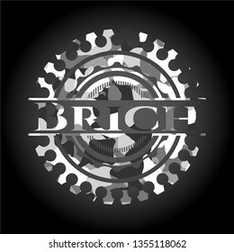 Brich grey camouflaged emblem