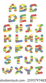 brick alphabet 3D vector icon set. for design need, animation, game, apps, Ui Design, web design, presentation, flyer or poster, social media advertising, content creator, and other.