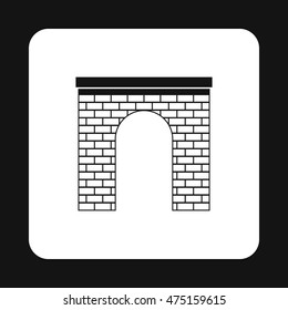 Brick arch icon in simple style isolated on white background. Construction symbol