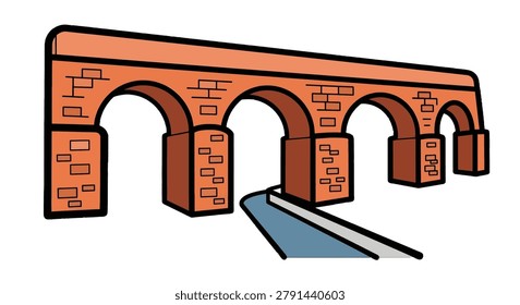 Brick arches on a bridge structure