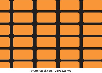 Brick Background, Orange Brick Wall Illustration. Abstract Background. Brick Patterns.