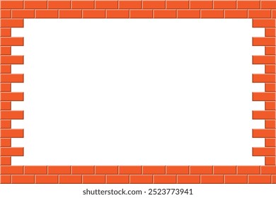 brick background vector with empty space in the middle