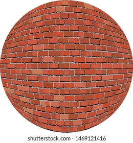 Brick ball - Illustration,
Sphere with a brick wall texture