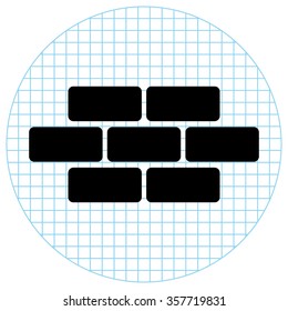 brick -  black vector icon