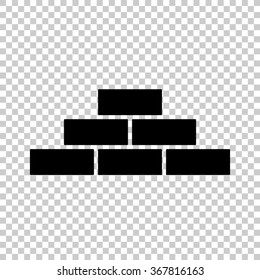 brick  - black vector icon