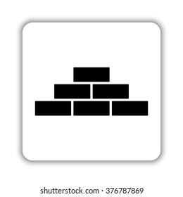 brick  - black vector icon