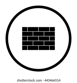 brick  - black vector icon