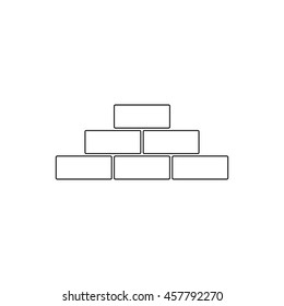 brick  - black vector icon