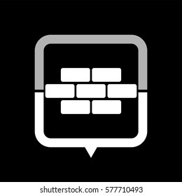 brick -  black vector icon
