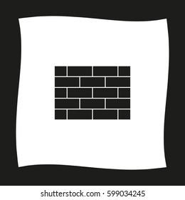 brick -  black vector icon