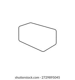 Esquema de icono de bloque de ladrillo Material de construcción simple para la arquitectura de construcción Albañilería y bricolaje Proyecto Ilustración aislada