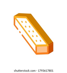 Vector de iconos de bloques de ladrillo. Señal isométrica de bloques de ladrillo. ilustración de símbolo aislado de color