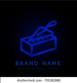 Brick blue chromium metallic logo