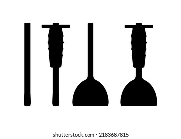 Brick Bolster set silhouette black color isolated vector. Bolster.bolster symbol.