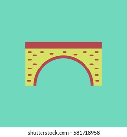 Brick Bridge Arch Architecture Building Monument vector illustration