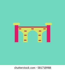 Brick Bridge Arch Architecture Building Monument vector illustration