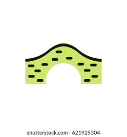 Brick Bridge Arch Architecture Building Monument vector illustration