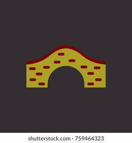 Brick Bridge Arch Architecture Building Monument vector illustration