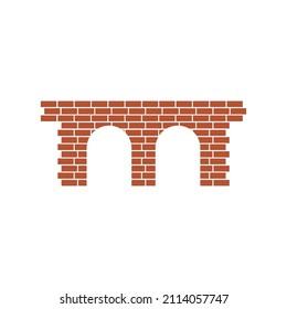 Diseño de ilustraciones vectoriales del logotipo del puente de ladrillo