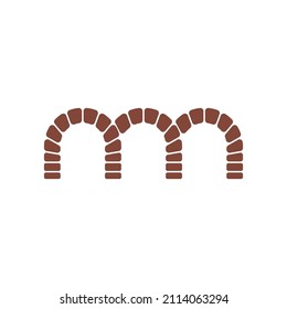 Brick bridge logo vector ilustration design