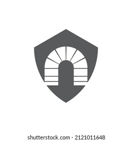 Brick bridge logo vector ilustration design