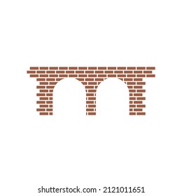 Brick bridge logo vector ilustration design