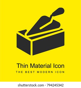 Brick bright yellow material minimal icon or logo design