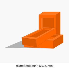 Brick. Building bricks. Vector illustration of a red brick